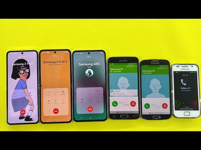 Outgoing Call Samsung Z Flip 5, Z Flip 3 Galaxy A55 | Incoming Call Galaxy S5, Galaxy S4, S Plus 