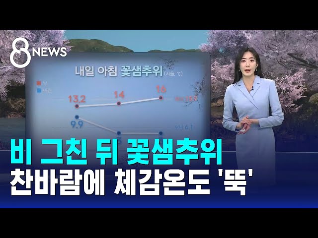 [Weather] Cold snap after rain... Wind chill drops sharply due to cold wind / SBS 8 News