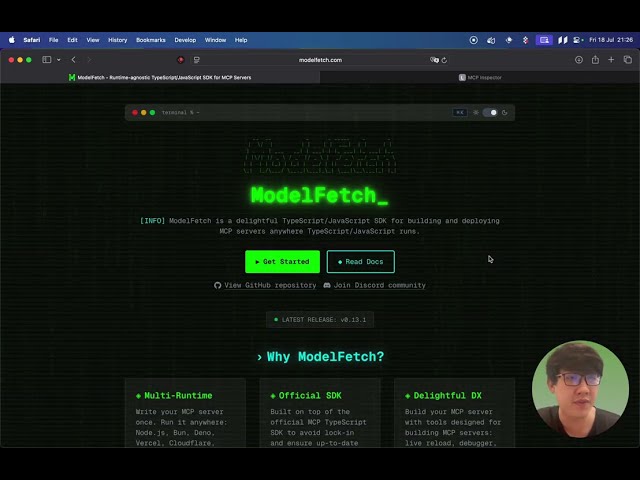 Create a new MCP server in minutes with ModelFetch and Node.js
