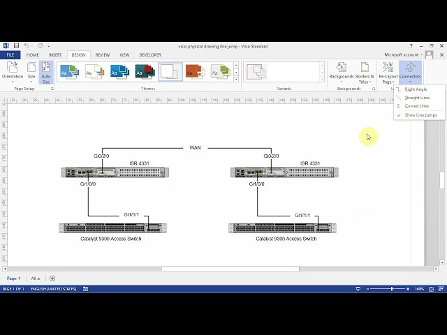 Network Diagram Tutorial: Visio Jump Line Connectors Explained
