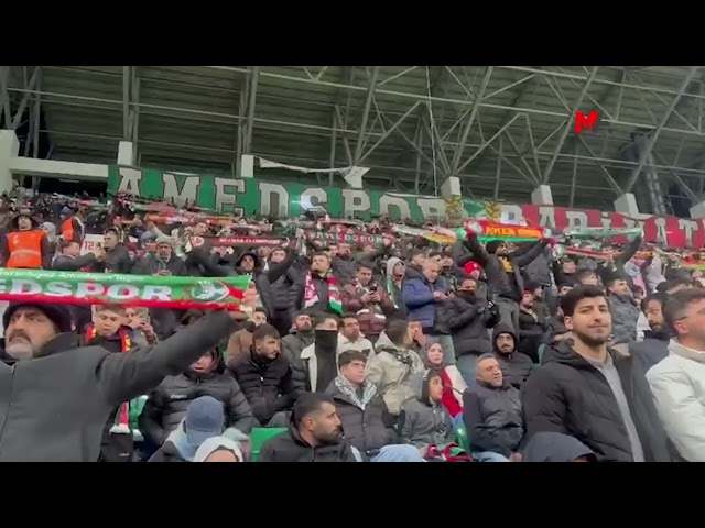 AMEDSPOR MAÇINDA LEYLA ZANA SLOGANLARI DURMADI