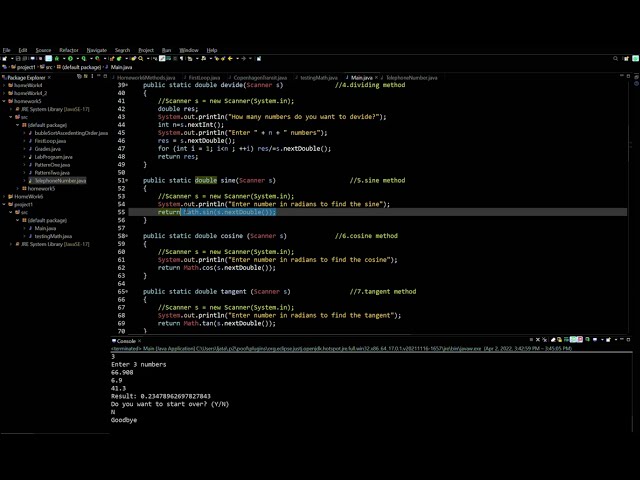 eclipse workspace   project1 src Main java   Eclipse IDE 2022 04 02 15 45 57