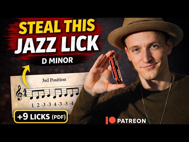 🎵 Modern D Minor Harmonica Lick (3rd Position) – Think Like a Jazz Player