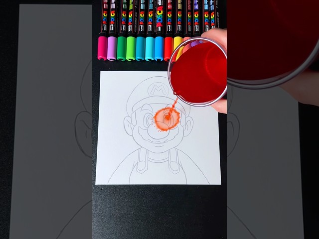 Spilling JUICE on my Art! Splash Effect! (#shorts)