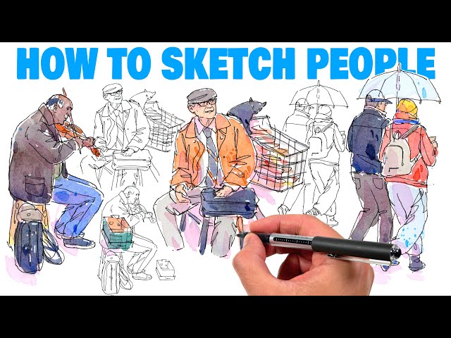 How to sketch PEOPLE quickly & accurately!
