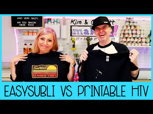How To Do Sublimation on Dark Shirts Easysubli VS Printable HTV