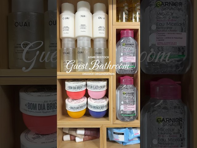 Guest Bathroom Drawer Restock 🕊️ #asmrrestock #guestbathroom #restockasmr #asmrvideo