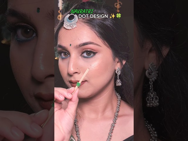 Navratri dot design tutorial ✨ #navratri #navratrispecial #beautytiips #makeuptips #navratridotdegin