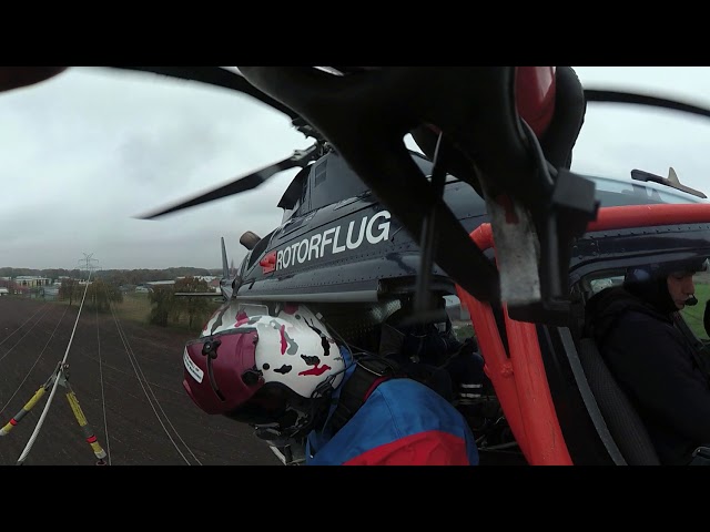 VR Hubschrauberarbeiten an einer 110kV Leitung