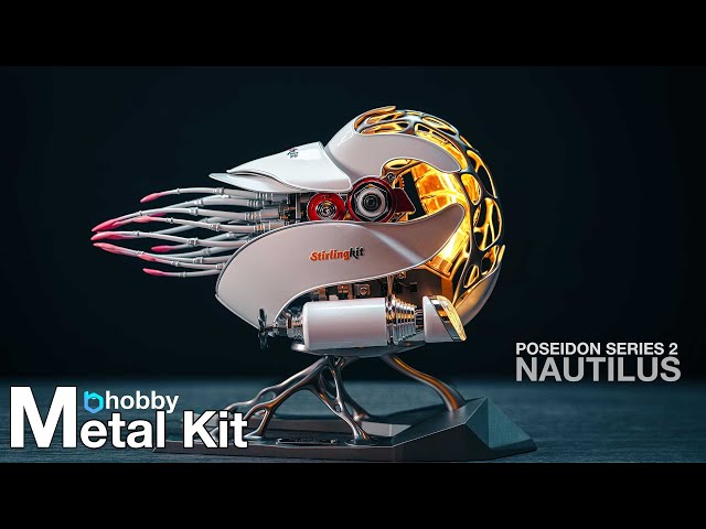 Building a Mechanical Nautilus Poseidon 3D Metal Model Kit | Speed Build | Stirlingkit