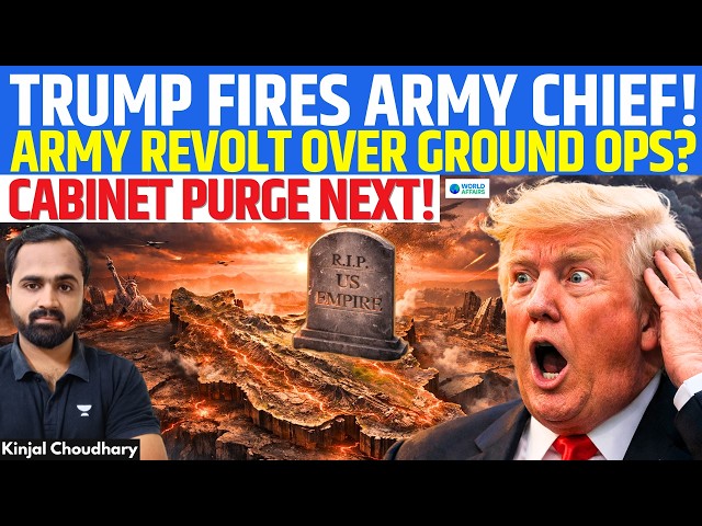 Iran War Breaking US? Trump Fires Army Chief Over Ground Ops! Pam Bondi Sacked- Purge Begins? Kinjal