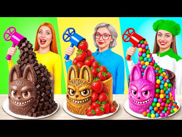 Me vs Grandma Cooking Challenge | Chocolate Food Challenge by Super Hyper DO
