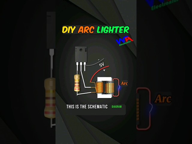 DIY Arc Lighter Electronics Project #arclighter #diyelectronics #electronicsprojects