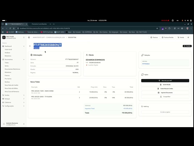 COMO EMITIR FACTURA PROFORMA E CONVERTER PROFORMA EM FACTURA