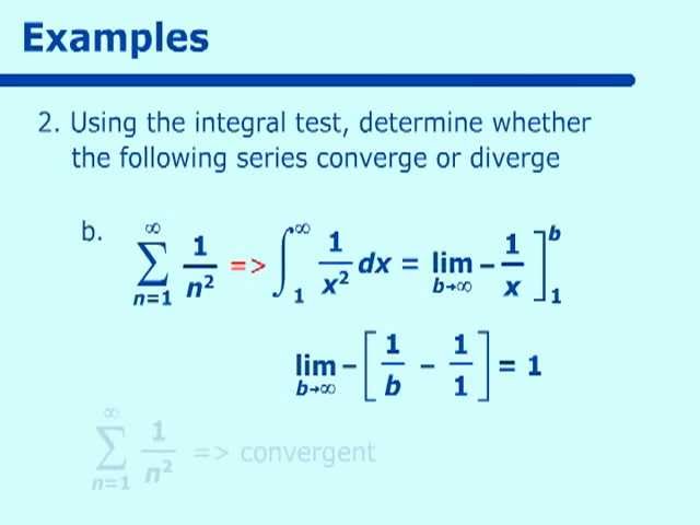 Series Tests for Convergence
