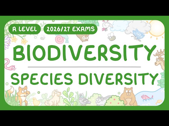 A-Level Biology - Biodiversity: Species Diversity | Species Richness & Evenness (2026/27 exams)