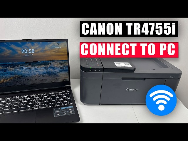 Canon Pixma TR4755i Printer: How to Connect to PC Computer & Print (WiFi Setup)