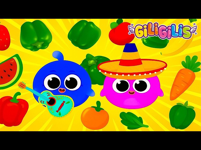 🍉 Learn ABC & Veggie Fun with Giligilis 🎶 Fruits, Vegetables & Happy Songs for Kids 🌈