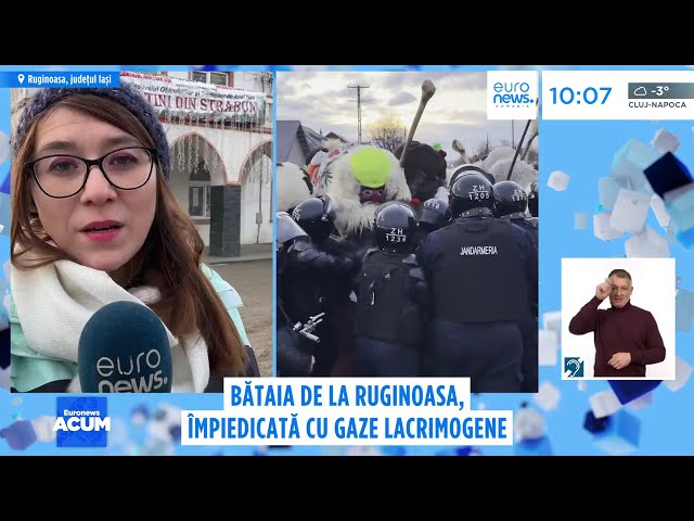 Bătaia de la Ruginoasa, împiedicată de jandarmi. S-au folosit gaze lacrimogene