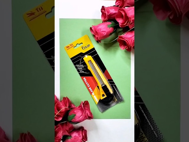 🥳🥰best paper cutter with 18MM blade (@29rs) #shorts #papercutter #stationery #satisfying