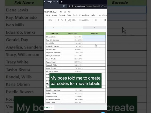 Excel Barcode Tutorial: Create Barcodes in Just Minutes! ⏱️📈  #excel #excellife #excelformulas