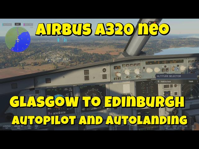 Microsoft Flight Simulator 2024  ✈️ Autopilot Glasgow to Edinburgh with Autolanding #pc#4k#FlightSim