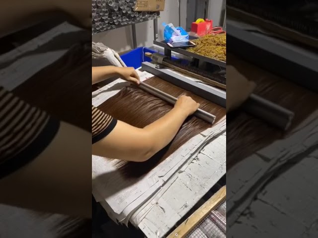 Human hair extensions making process|art show hair