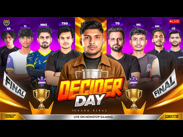 ELITE SUMMIT GRAND FINALE DECIDER DAY 🔥💀 || NG, TG, TSG, K9, HH, TI, MNZ   #nonstopgaming