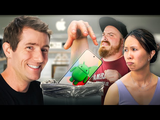 I Forced 3 Android Users to Switch to iPhone - 30 Day iPhone Challenge Part 1