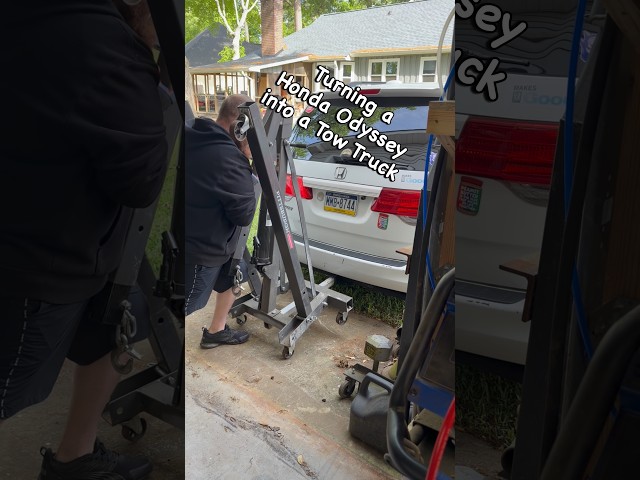 Honda Odyssey engine hoist tow truck #mechanic #tools #autorepair