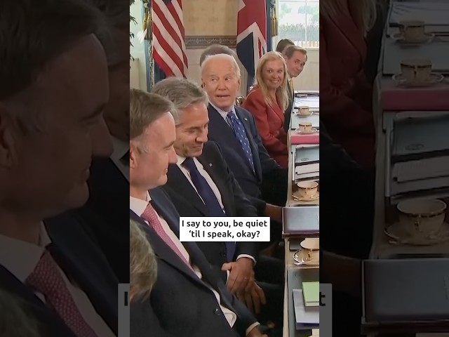Joe Biden tells reporter to ‘be quiet’ during meeting with Keir Starmer