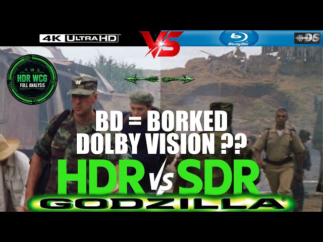 Dolby Vision Borked? HDR vs SDR 100 nits -  WCG & Atmos Analysis REVIEW | Godzilla 1998 UHD 4K BD