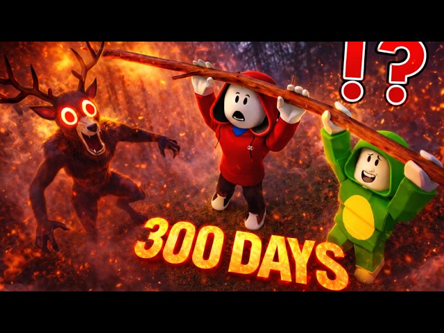 Surviving 300 DAYS in The Roblox Forest!