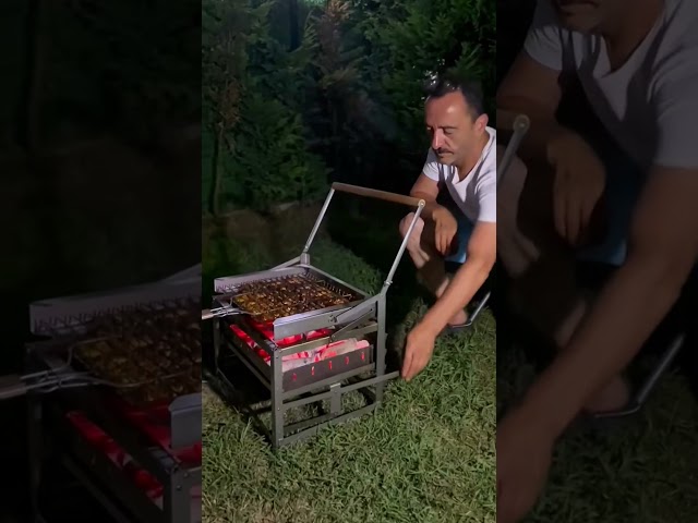 BBQ Game-Changer: Auto-Rotating Grill Makes Cooking Effortless! #food #foodie #tools