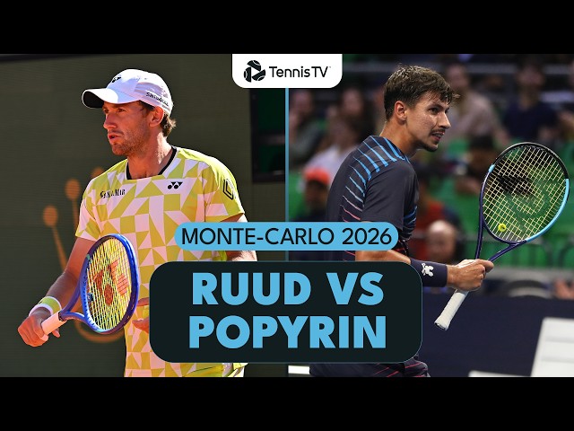 Casper Ruud Faces Alexei Popyrin 👊 | Monte-Carlo 2026 Match Highlights