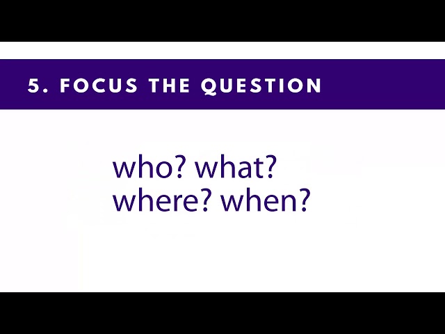 Developing a Research Question