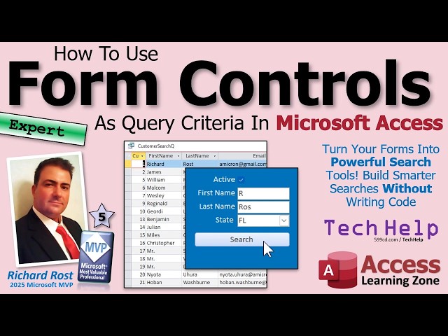 How to Use Form Controls as Query Criteria in Microsoft Access - Search Form