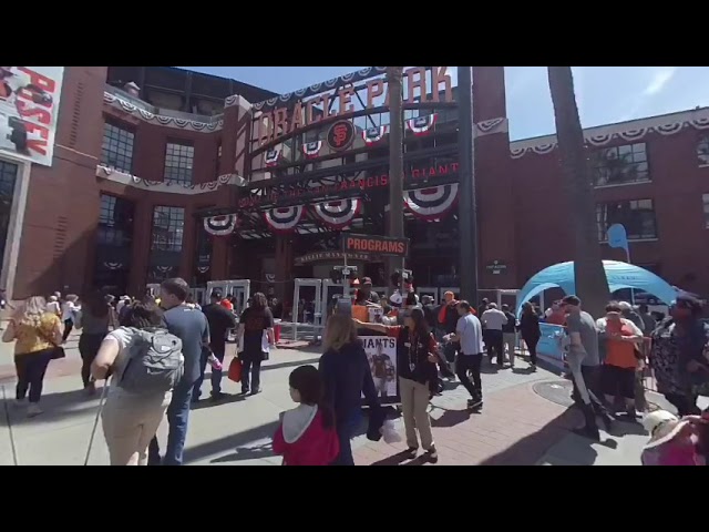 San Francisco Giants at Oracle Park pre game entry in VR180 3D