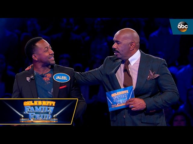 Jaleel White Hits ALL No.1 Answers - Celebrity Family Feud