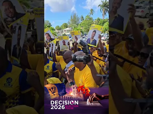 DLP candidates arrive to submit election deposits