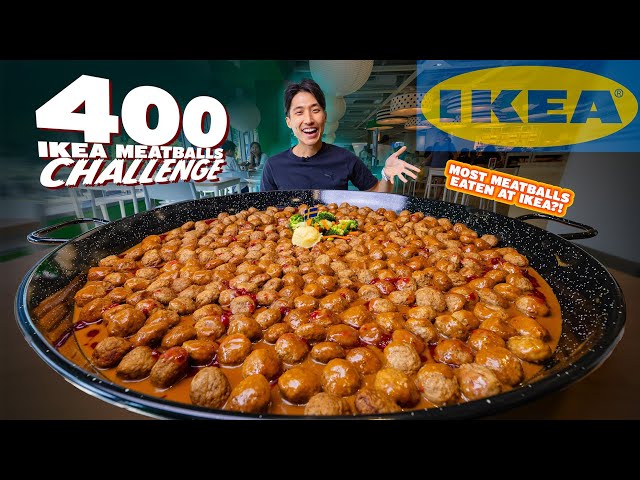 INSANE 400 IKEA MEATBALLS CHALLENGE! | MOST SWEDISH MEATBALLS EATEN SOLO!