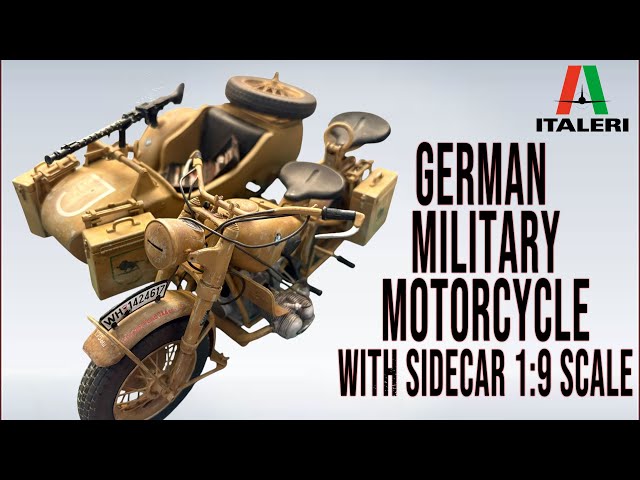 Building the Italeri 1:9 WWII German Motorcycle | Detailed Military Scale Model