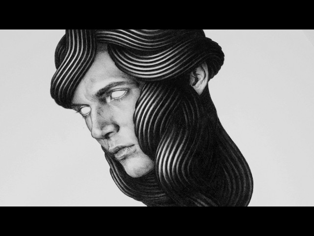 Swirling · Ballpoint pen drawing