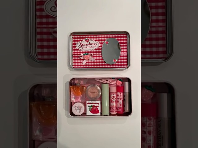 Strawberry Shortcake tin wallet 🍓 #strawberry #strawberryshortcake #tinwallet #diy #fy #tutorial