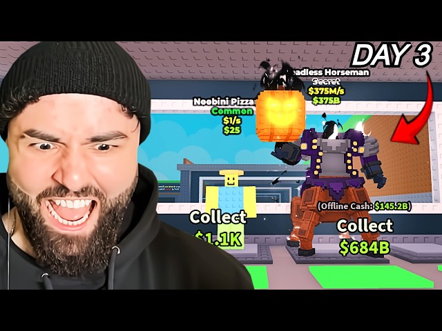 Day 3 Trading from NOOBINI to HEADLESS HORSEMAN in Steal A Brainrot