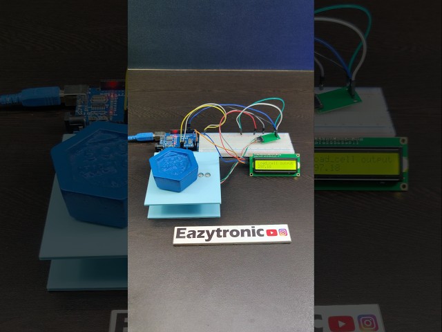 Load Cell With 16x2 LCD Display #arduino #arduinoprojects #arduinoproject #loadCell