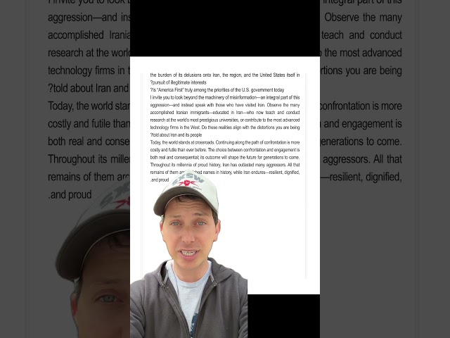 BREAKING: IRAN Prez RELEASES LETTER to American People ahead of Trump Address