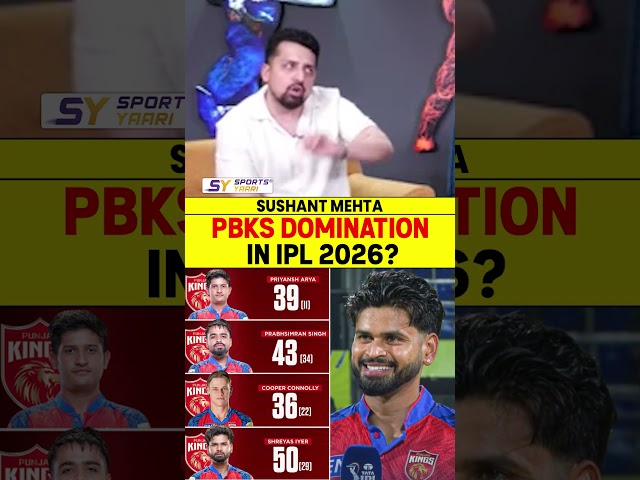 PBKS DOMINATION IN IPL 2026? #punjabsuperkings #shreyasiyer #pbksfans #ipl2026 #cricketnews