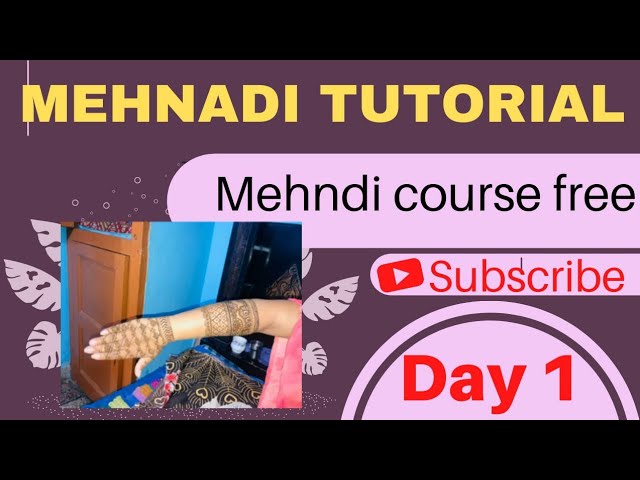 Mehndi class 1| Basic henna for beginners in hindi | mehndi sikhne ka tarika class 1