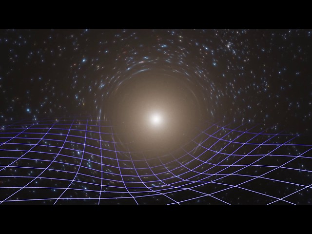 Artist’s impression of massive object distorting spacetime